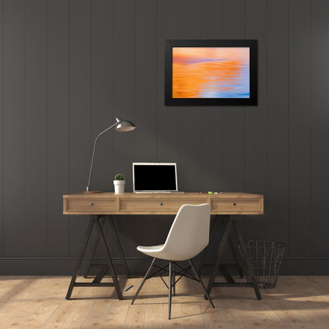Abstract Reflection II Black Modern Wood Framed Art Print by Mahan, Kathy