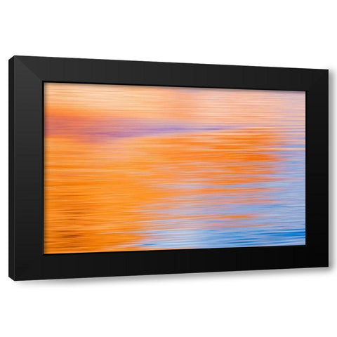 Abstract Reflection II Black Modern Wood Framed Art Print with Double Matting by Mahan, Kathy