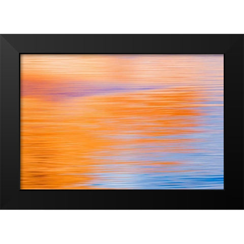 Abstract Reflection II Black Modern Wood Framed Art Print by Mahan, Kathy