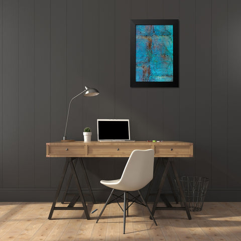 Sculptural Metal III Black Modern Wood Framed Art Print by Mahan, Kathy