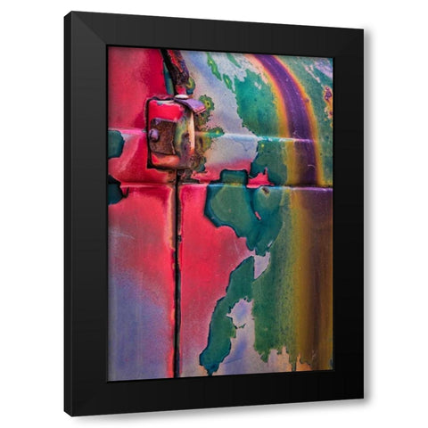 Layers of Color I Black Modern Wood Framed Art Print by Mahan, Kathy