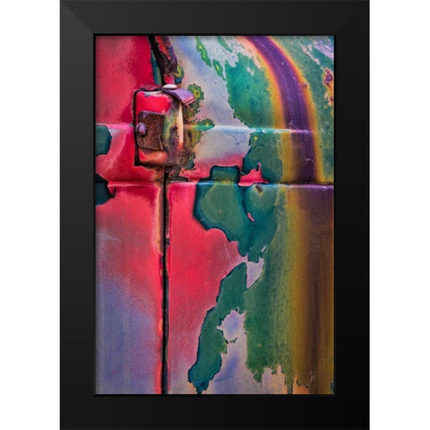 Layers of Color I Black Modern Wood Framed Art Print by Mahan, Kathy