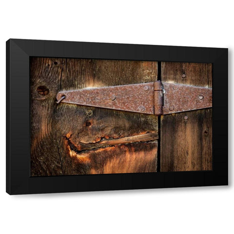 Cabin Hinge Black Modern Wood Framed Art Print by Mahan, Kathy