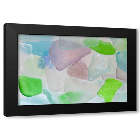 Beach Glass I Black Modern Wood Framed Art Print by Mahan, Kathy
