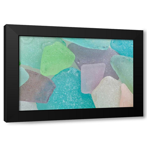 Beach Glass II Black Modern Wood Framed Art Print with Double Matting by Mahan, Kathy