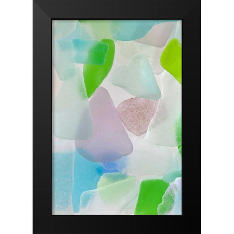 Beach Glass III Black Modern Wood Framed Art Print by Mahan, Kathy