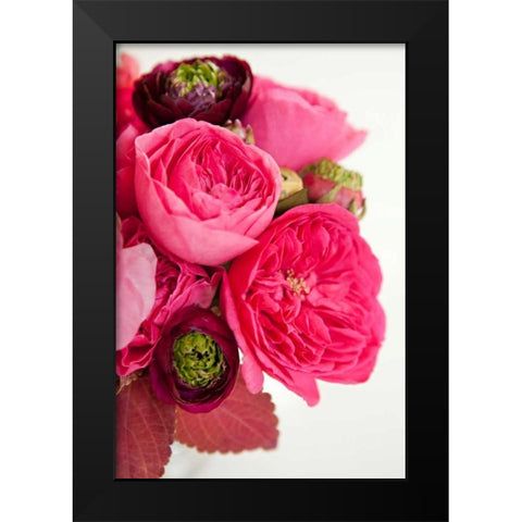 Peony Bouquet II Black Modern Wood Framed Art Print by Millet, Karyn