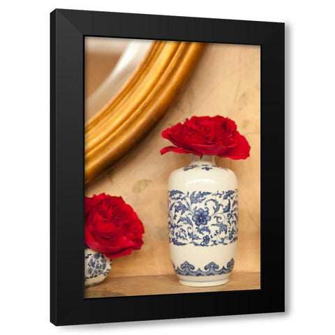 Oriental Vase Black Modern Wood Framed Art Print with Double Matting by Millet, Karyn