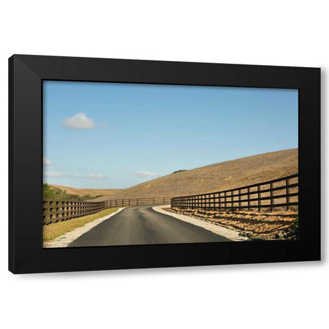 Country Road I Black Modern Wood Framed Art Print with Double Matting by Millet, Karyn