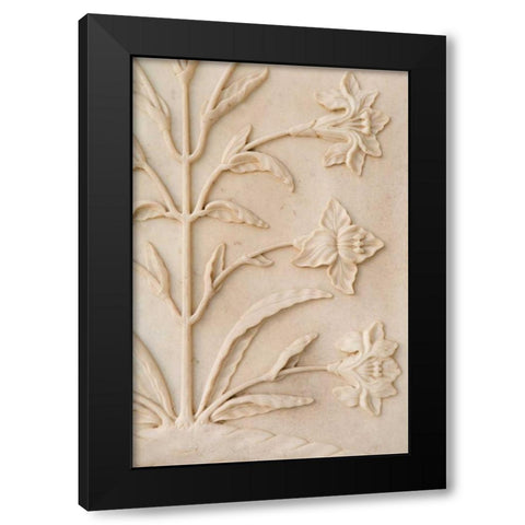 Stonework Detail II Black Modern Wood Framed Art Print with Double Matting by Millet, Karyn