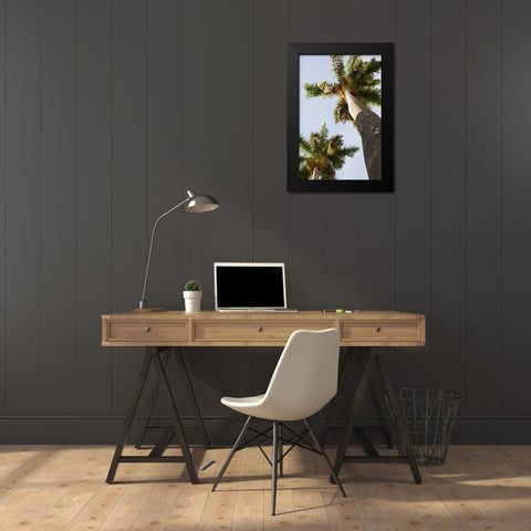 Below the Palms II Black Modern Wood Framed Art Print by Millet, Karyn