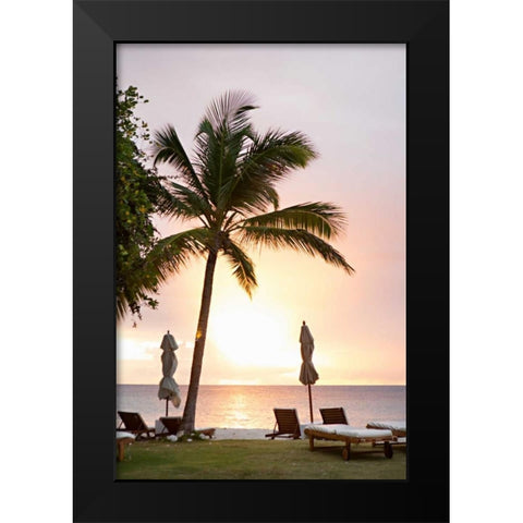 Peaceful Caribbean II Black Modern Wood Framed Art Print by Millet, Karyn