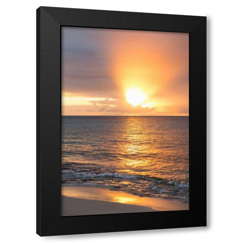 Island Sunset III Black Modern Wood Framed Art Print with Double Matting by Millet, Karyn