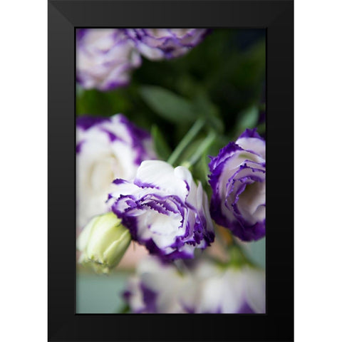Purple Tipped Floral II Black Modern Wood Framed Art Print by Millet, Karyn