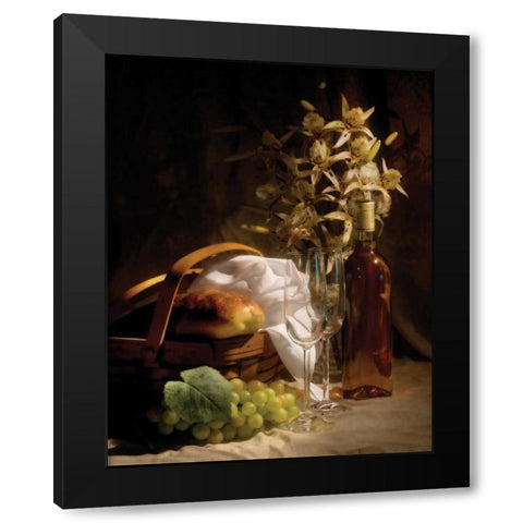 Wine and Romance I Black Modern Wood Framed Art Print with Double Matting by McNemar, C. Thomas