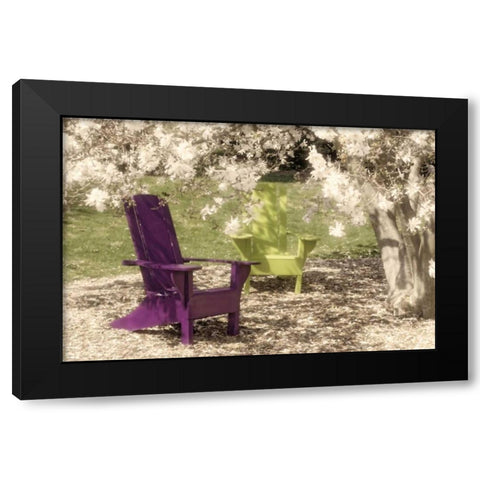 Under the Magnolia Tree Black Modern Wood Framed Art Print with Double Matting by McNemar, C. Thomas
