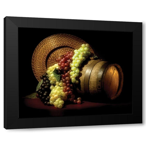 Wine Grapes Black Modern Wood Framed Art Print with Double Matting by McNemar, C. Thomas
