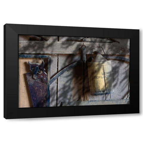Out in the Barn I Black Modern Wood Framed Art Print with Double Matting by McNemar, C. Thomas