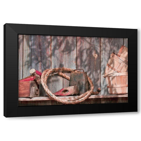 Out in the Barn IV Black Modern Wood Framed Art Print with Double Matting by McNemar, C. Thomas