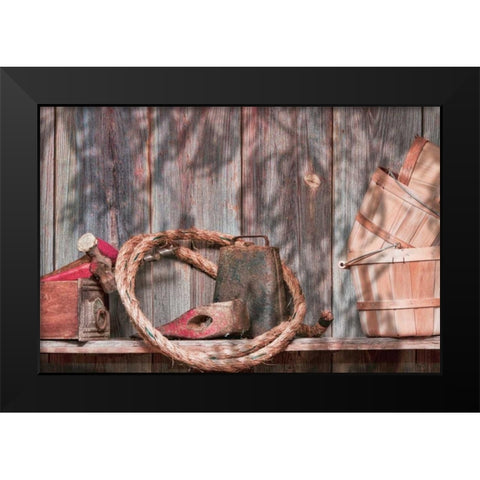 Out in the Barn IV Black Modern Wood Framed Art Print by McNemar, C. Thomas
