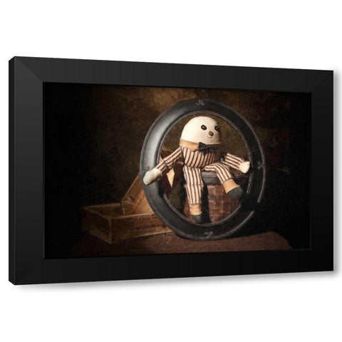 Humpty Dumpty Black Modern Wood Framed Art Print by McNemar, C. Thomas