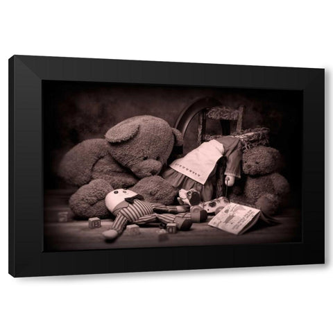 Toys Black Modern Wood Framed Art Print with Double Matting by McNemar, C. Thomas