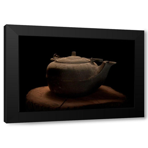 Cast Iron Tea Kettle Black Modern Wood Framed Art Print by McNemar, C. Thomas