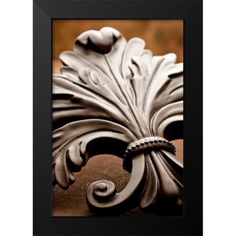 Fleur de Lis II Black Modern Wood Framed Art Print by McNemar, C. Thomas