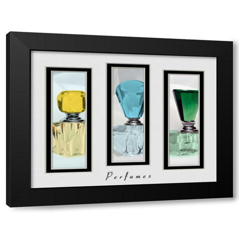 Perfume Triptych IV Black Modern Wood Framed Art Print with Double Matting by McNemar, C. Thomas