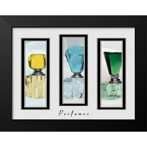 Perfume Triptych IV Black Modern Wood Framed Art Print by McNemar, C. Thomas