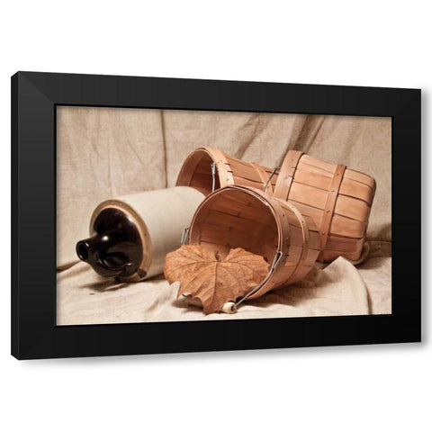 Baskets with Crock II Black Modern Wood Framed Art Print with Double Matting by McNemar, C. Thomas