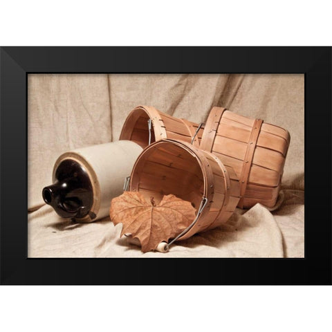 Baskets with Crock II Black Modern Wood Framed Art Print by McNemar, C. Thomas