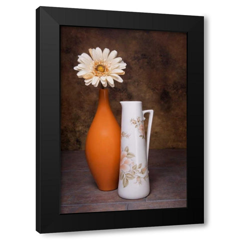 Orange Vase with Pitcher I Black Modern Wood Framed Art Print with Double Matting by McNemar, C. Thomas