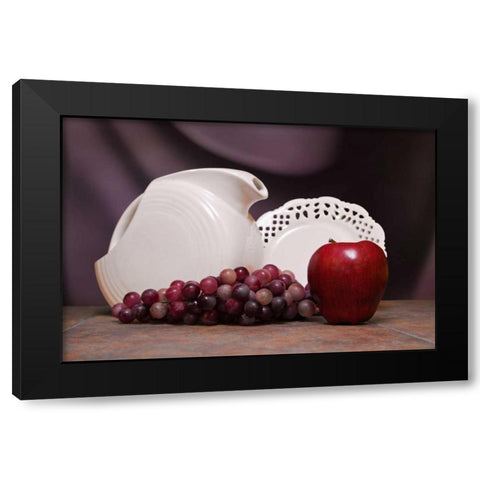 Pitcher with Fruit II Black Modern Wood Framed Art Print by McNemar, C. Thomas