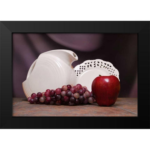 Pitcher with Fruit II Black Modern Wood Framed Art Print by McNemar, C. Thomas