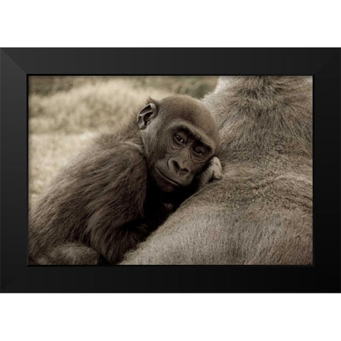 Security Black Modern Wood Framed Art Print by Parker, Susann