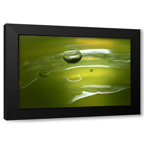 Lemon Lime Drop II Black Modern Wood Framed Art Print by Putman, Tammy