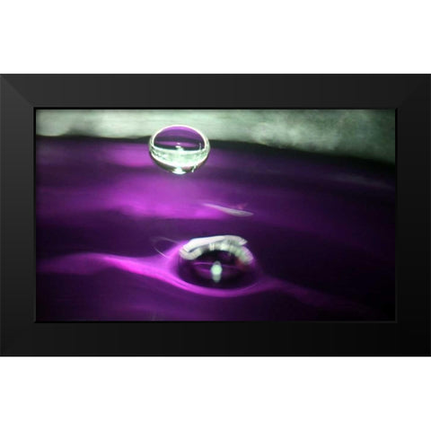 Grape Drink Drop I Black Modern Wood Framed Art Print by Putman, Tammy