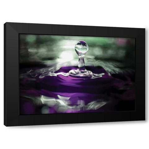 Grape Drink Drop II Black Modern Wood Framed Art Print by Putman, Tammy