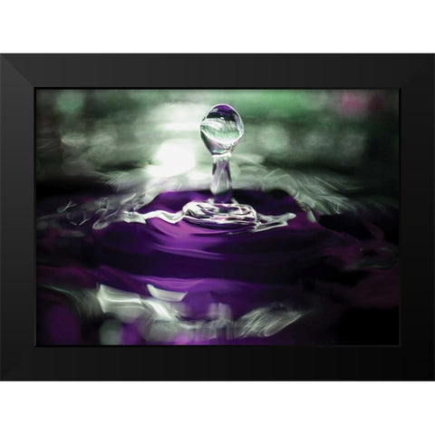 Grape Drink Drop II Black Modern Wood Framed Art Print by Putman, Tammy