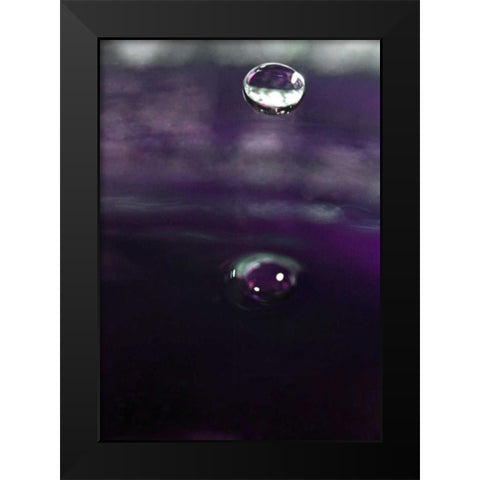 Grape Drink Drop IV Black Modern Wood Framed Art Print by Putman, Tammy