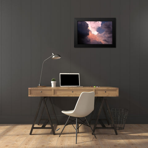 Brewing Black Modern Wood Framed Art Print by Putman, Tammy