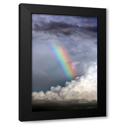 Rainbow in the Clouds Black Modern Wood Framed Art Print with Double Matting by Putman, Tammy