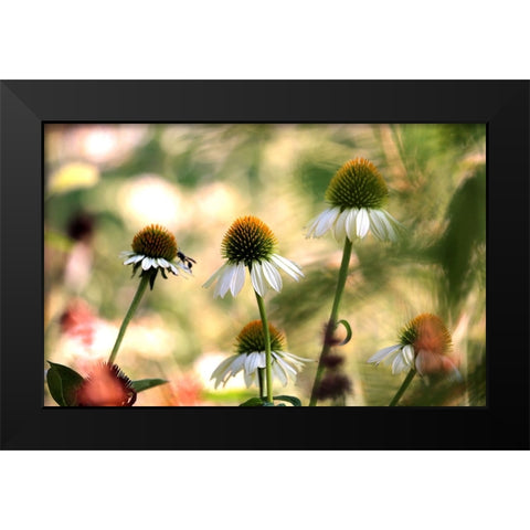 White Cones III Black Modern Wood Framed Art Print by Putman, Tammy