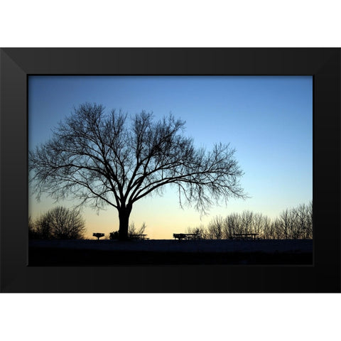 Longview October Sunset Black Modern Wood Framed Art Print by Putman, Tammy
