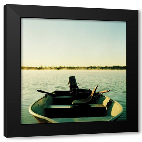 On Pine Lake I Black Modern Wood Framed Art Print with Double Matting by Stefko, Bob