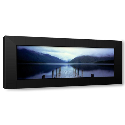 Serene Dock II Black Modern Wood Framed Art Print by Stefko, Bob