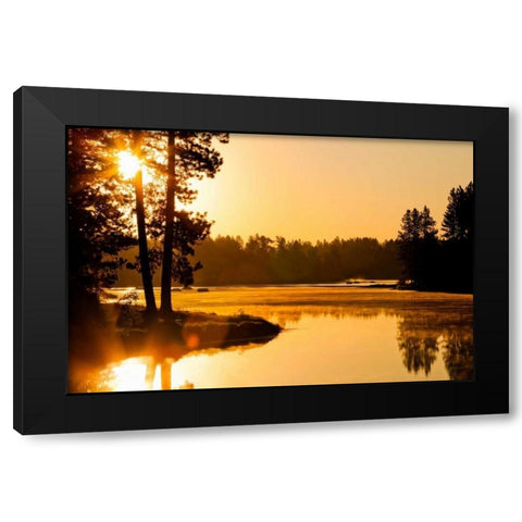 Winchester Lake II Black Modern Wood Framed Art Print by Stefko, Bob