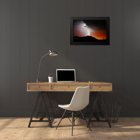 Summit Strike Black Modern Wood Framed Art Print by Taylor, Douglas