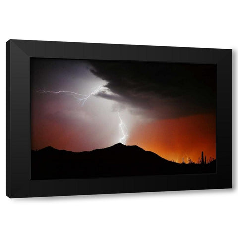 Summit Strike Black Modern Wood Framed Art Print with Double Matting by Taylor, Douglas